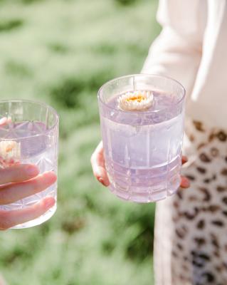 Beautiful blush pink Ink Gin and tonics are very photogenic.